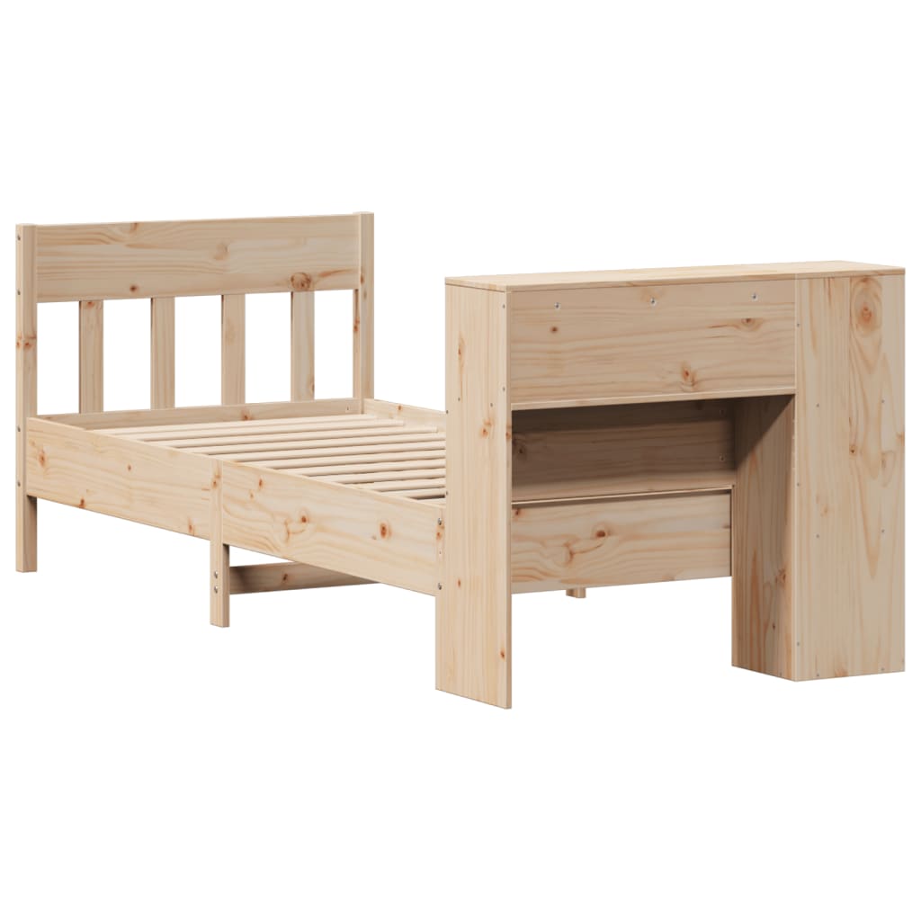 vidaXL Massivholzbett mit Regal ohne Matratze 90x190 cm Kiefer