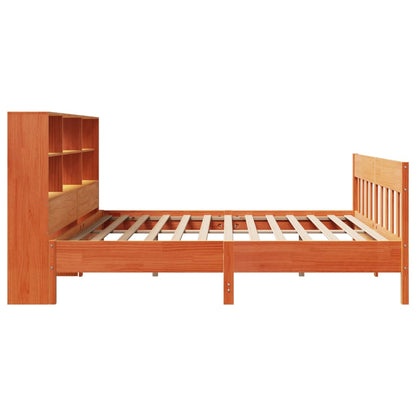 vidaXL Lit en bois massif sans matelas marron ciré 180x200 bois de pin
