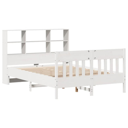 vidaXL Lit en bois massif sans matelas Blanc 160x200 Bois de pin