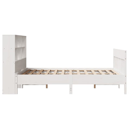 vidaXL Lit en bois massif sans matelas Blanc 160x200 Bois de pin