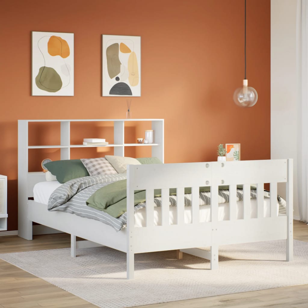 vidaXL lit en bois massif sans matelas blanc 120x190 cm bois de pin