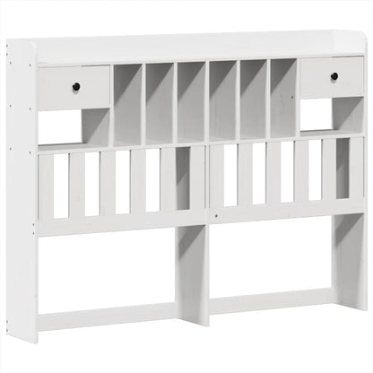 vidaXL Lit en bois massif sans matelas Blanc 160x200 Bois de pin