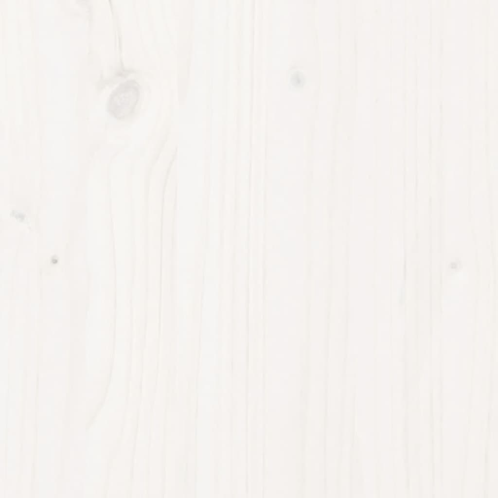 vidaXL Lit en bois massif sans matelas Blanc 160x200 Bois de pin