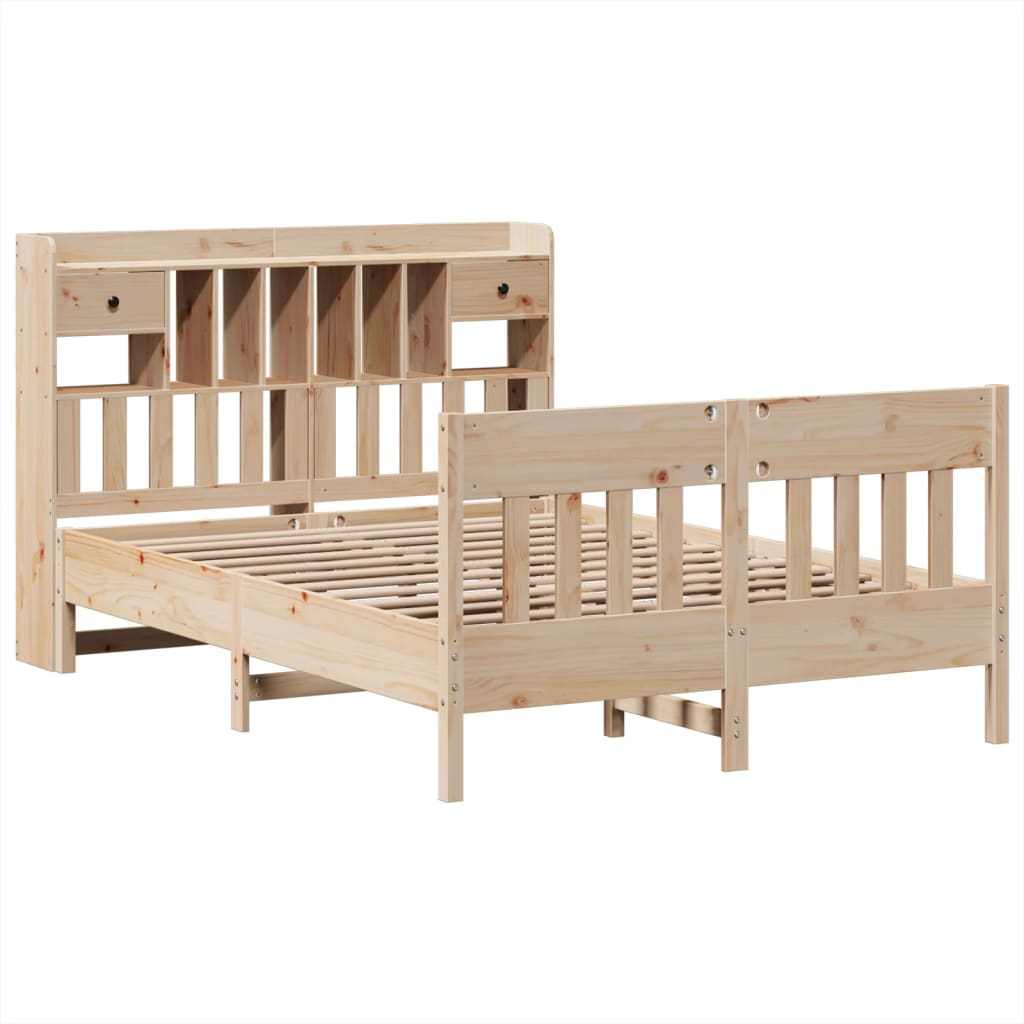 vidaXL Massivholzbett ohne Matratze 150x200 cm Kiefernholz