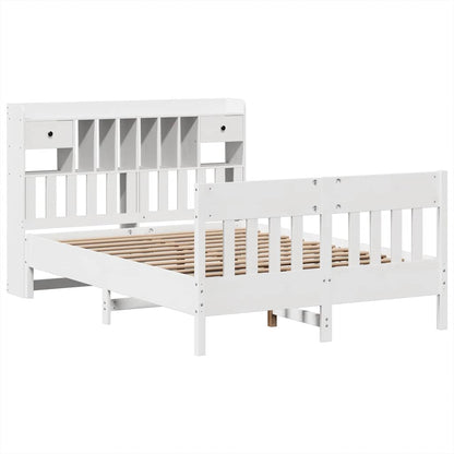 vidaXL Lit en bois massif sans matelas Blanc 140x200 cm Pin
