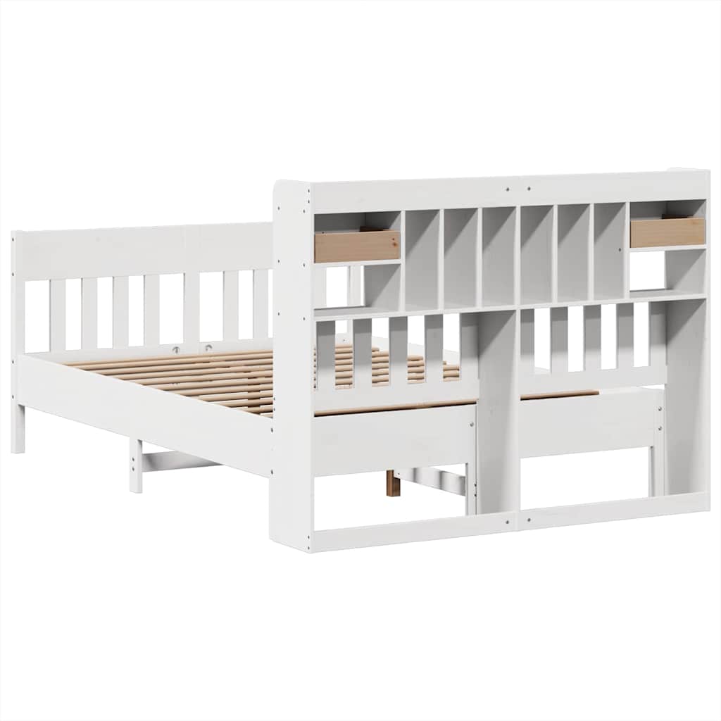 vidaXL Lit en bois massif sans matelas Blanc 140x200 cm Pin