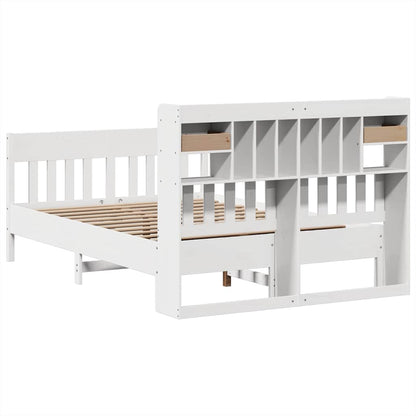 vidaXL Lit en bois massif sans matelas Blanc 140x200 cm Pin