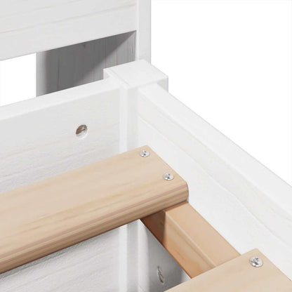 vidaXL Lit en bois massif sans matelas Blanc 140x200 cm Pin