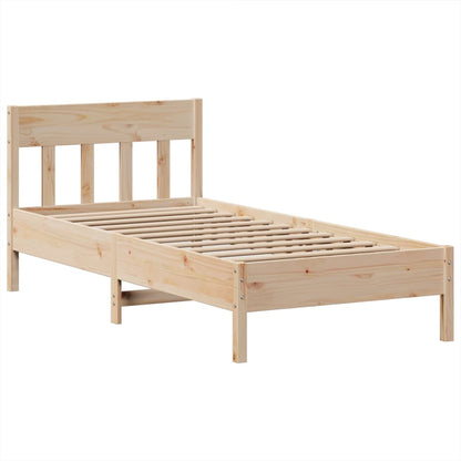 vidaXL Lit en bois massif sans matelas 90x200 Bois de pin
