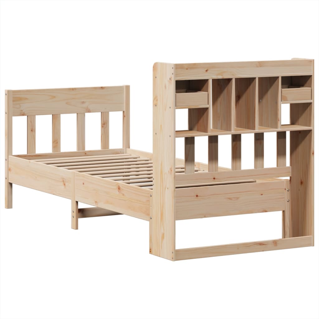 vidaXL Lit en bois massif sans matelas 90x200 Bois de pin