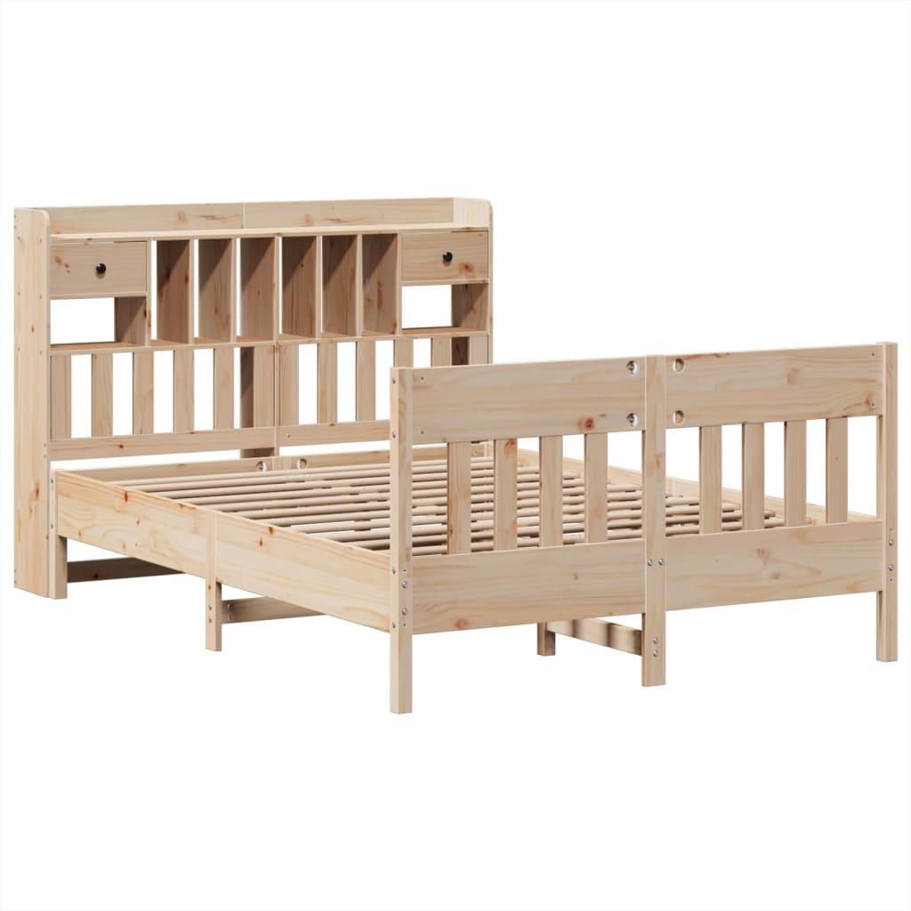 vidaXL Massivholzbett ohne Matratze 140x190 cm Kiefernholz