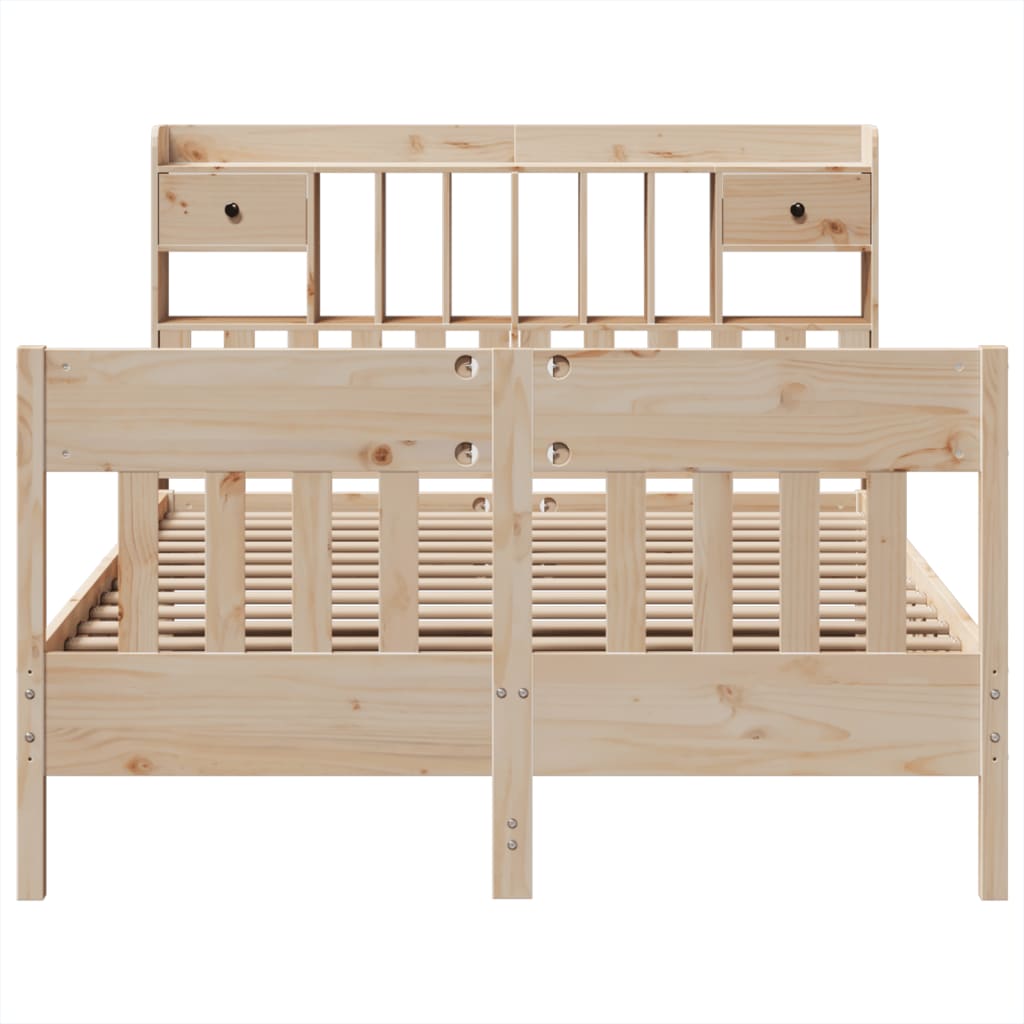 vidaXL Massivholzbett ohne Matratze 140x190 cm Kiefernholz