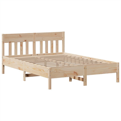 vidaXL Massivholzbett ohne Matratze 140x190 cm Kiefernholz