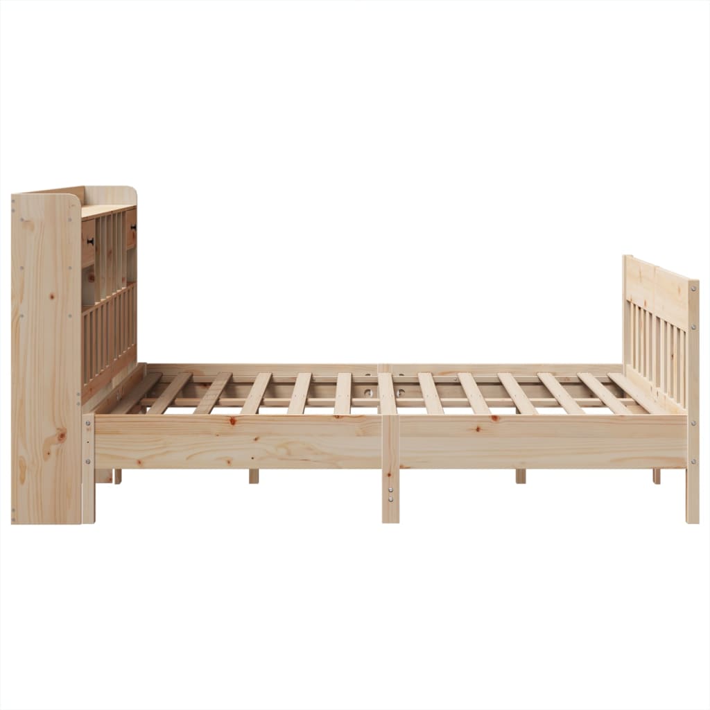 vidaXL Massivholzbett ohne Matratze 140x190 cm Kiefernholz