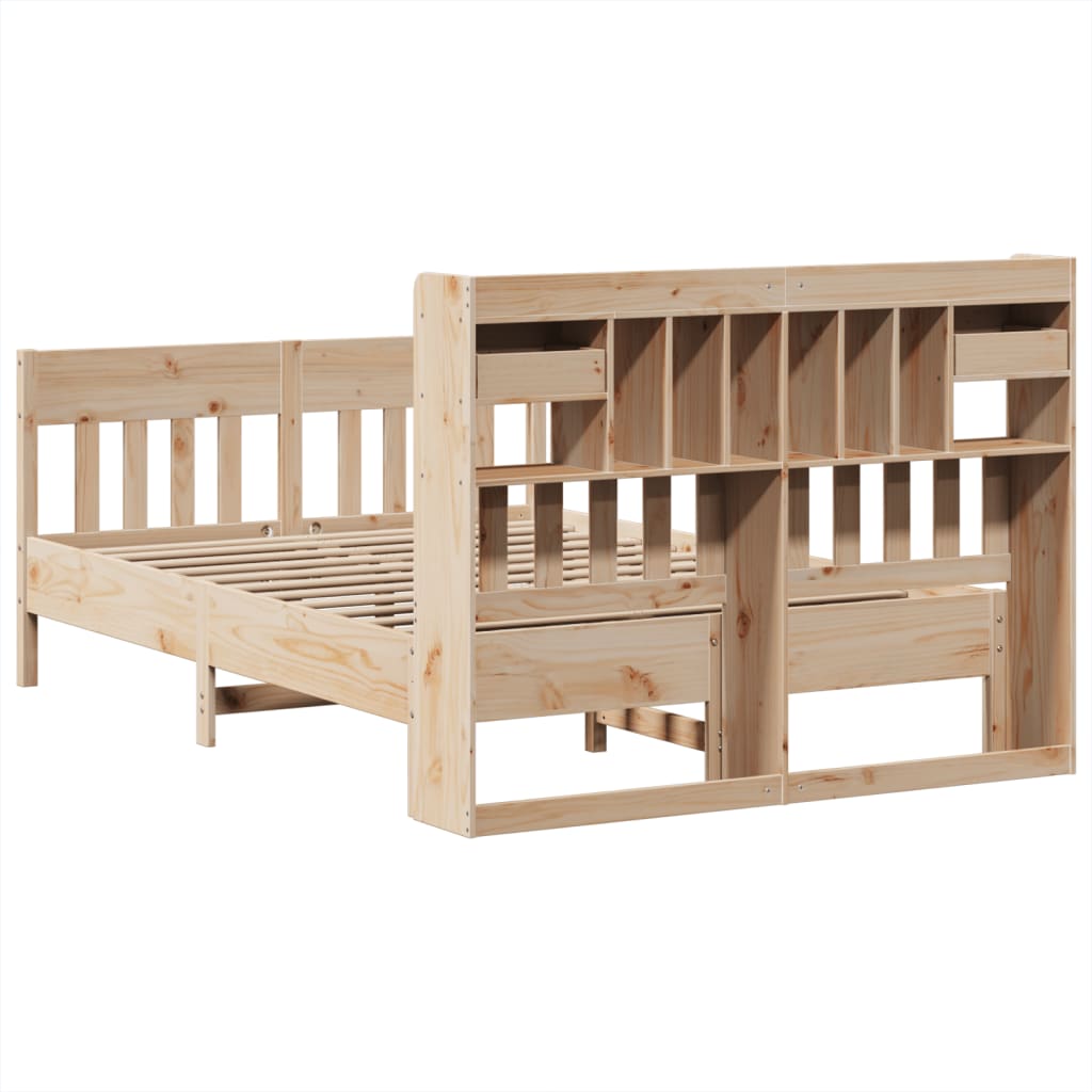 vidaXL Massivholzbett ohne Matratze 140x190 cm Kiefernholz