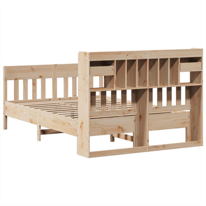 vidaXL Massivholzbett ohne Matratze 140x190 cm Kiefernholz