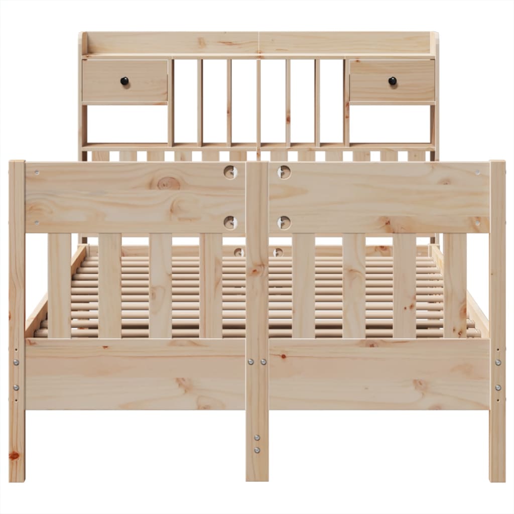vidaXL Lit en bois massif sans matelas 135x190 cm Pin