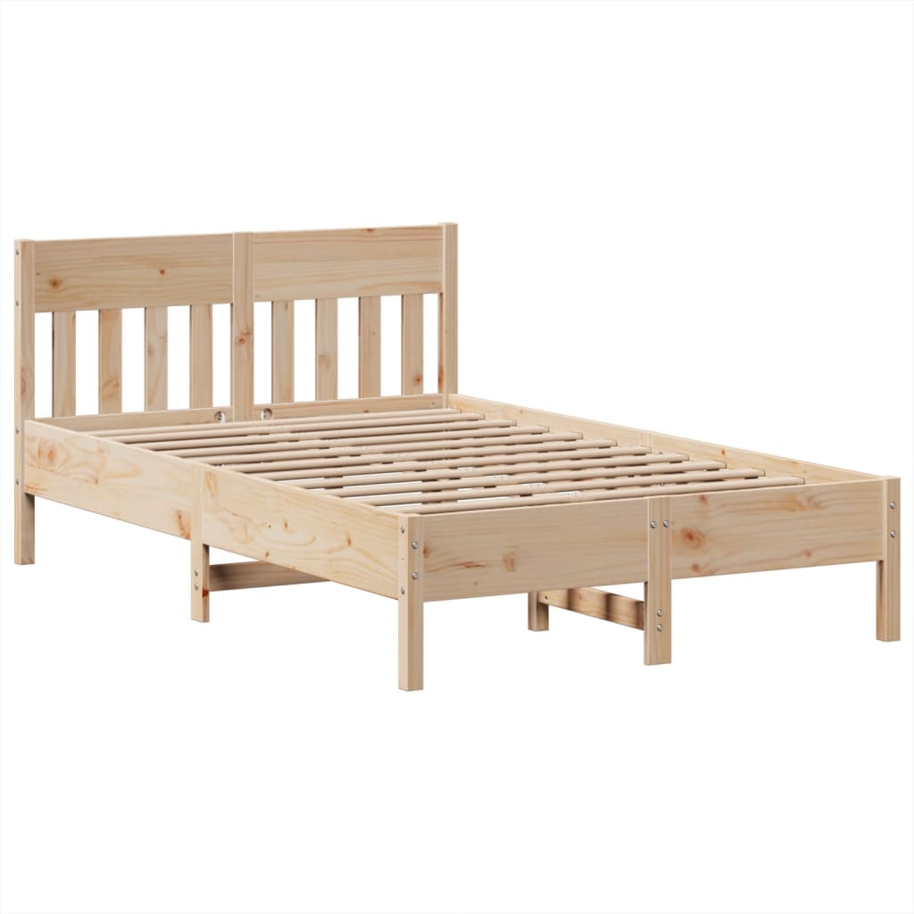 vidaXL Lit en bois massif sans matelas 135x190 cm Pin