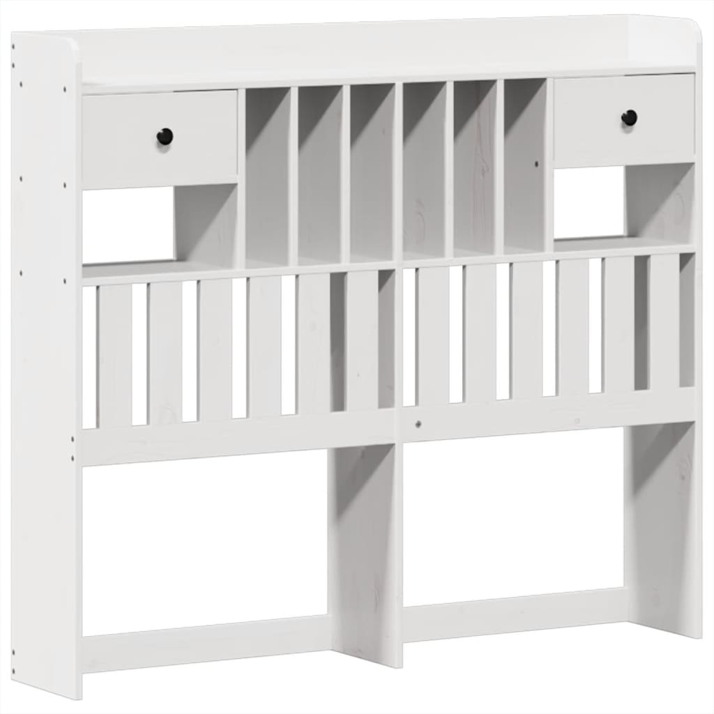 vidaXL Massivholzbett ohne Matratze Weiß 135x190 cm Kiefernholz