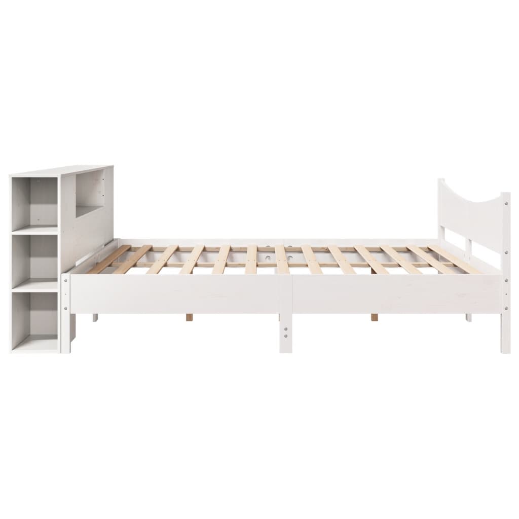 vidaXL Massivholzbett ohne Matratze Weiß 200x200 cm Kiefernholz