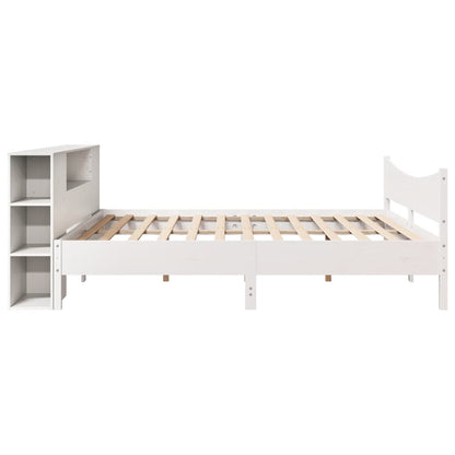 vidaXL Massivholzbett ohne Matratze Weiß 200x200 cm Kiefernholz