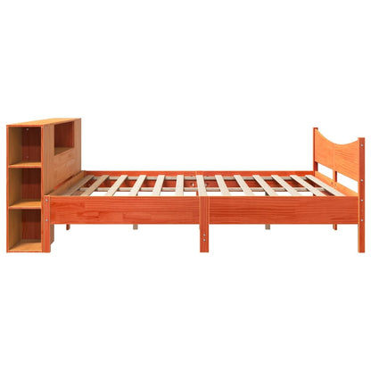 vidaXL Massivholzbett ohne Matratze Wachsbraun 200x200 Kiefernholz