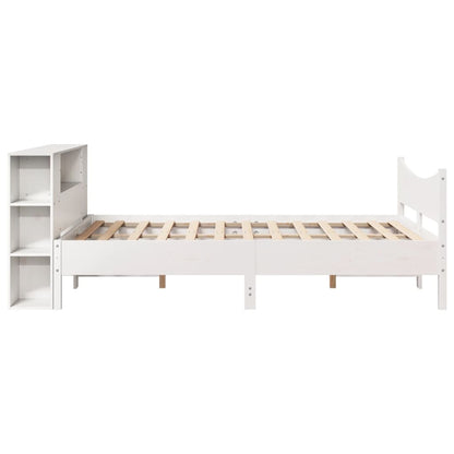 vidaXL Massivholzbett ohne Matratze Weiß 160x200 Kiefernholz