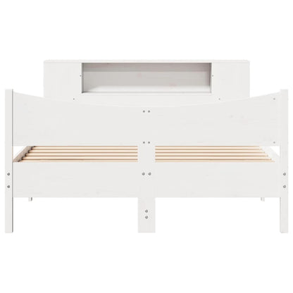 vidaXL Massivholzbett ohne Matratze Weiß 150x200 cm Kiefernholz