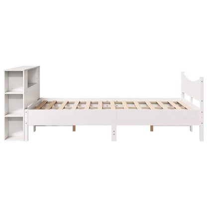 vidaXL Massivholzbett ohne Matratze Weiß 150x200 cm Kiefernholz