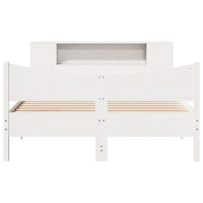 vidaXL Massivholzbett ohne Matratze Weiß 140x200 cm Kiefernholz