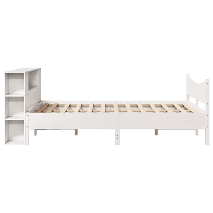vidaXL Massivholzbett ohne Matratze Weiß 120x190 cm Kiefernholz