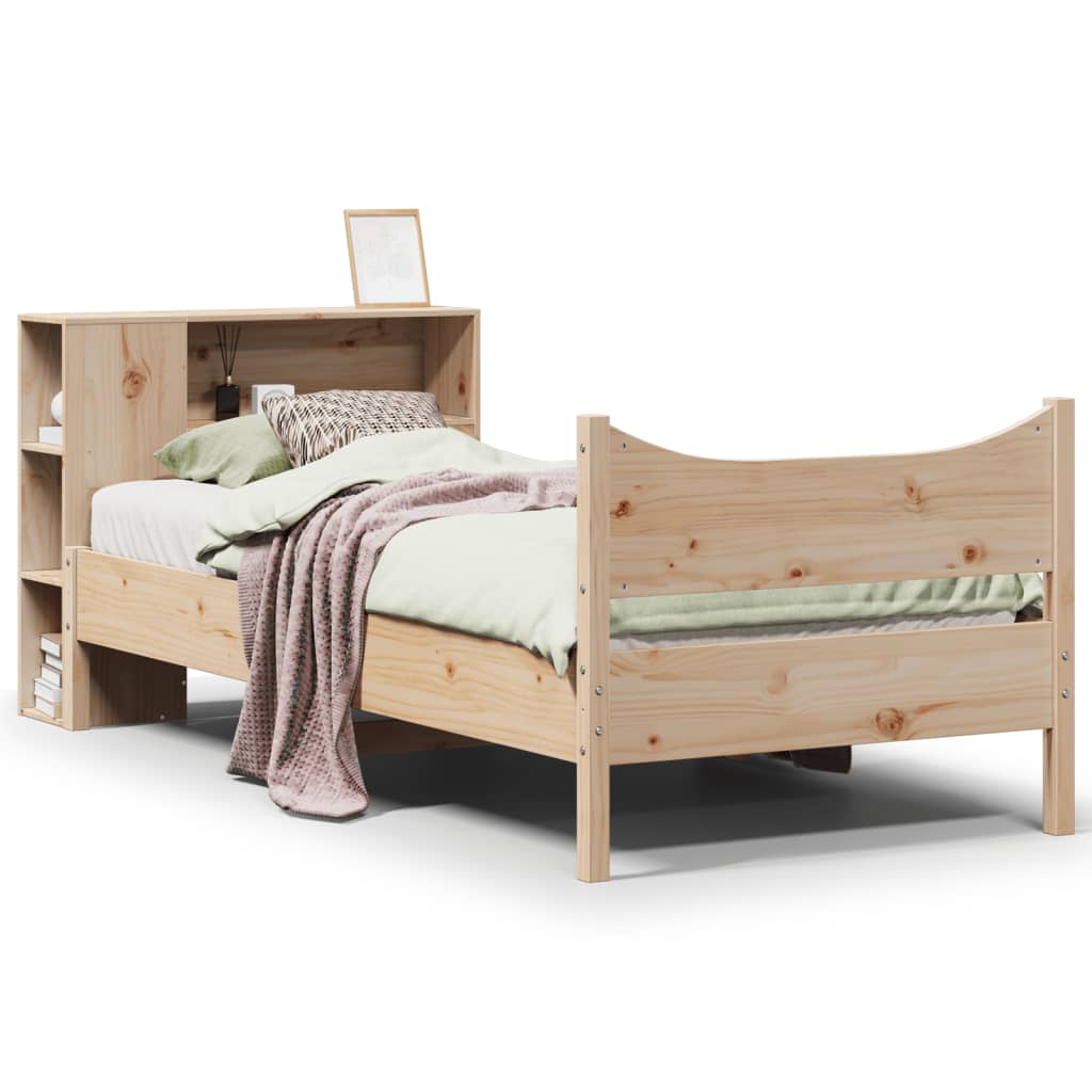 vidaXL Massivholzbett ohne Matratze 75x190 cm Kiefernholz