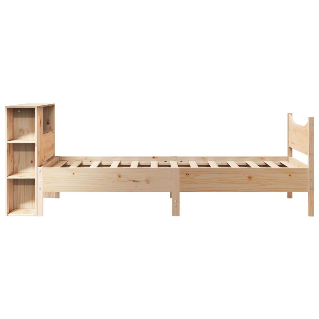 vidaXL Massivholzbett ohne Matratze 75x190 cm Kiefernholz