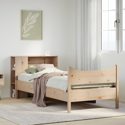 vidaXL Massivholzbett ohne Matratze 75x190 cm Kiefernholz