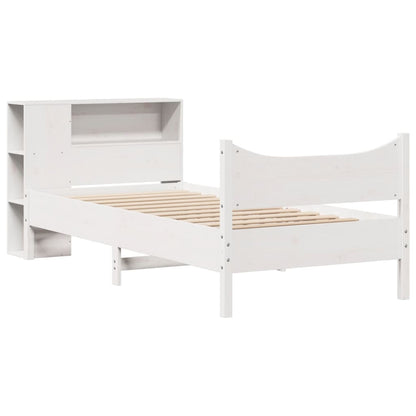 vidaXL Lit en bois massif sans matelas Blanc 75x190 cm Bois de pin