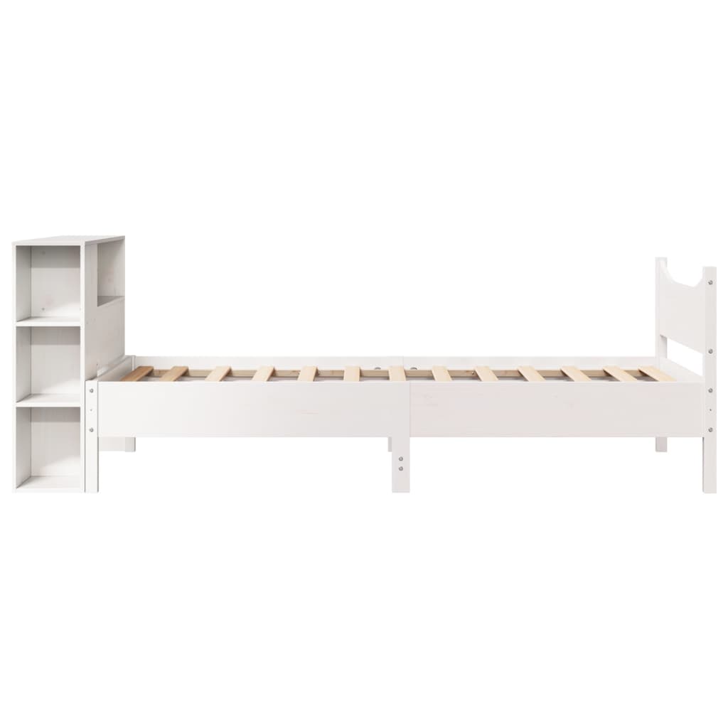 vidaXL Lit en bois massif sans matelas Blanc 75x190 cm Bois de pin