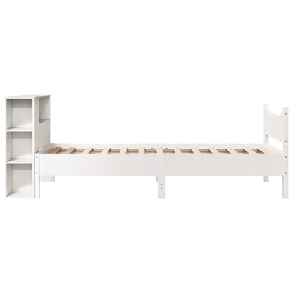 vidaXL Lit en bois massif sans matelas Blanc 75x190 cm Bois de pin
