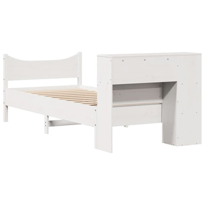 vidaXL Lit en bois massif sans matelas Blanc 75x190 cm Bois de pin
