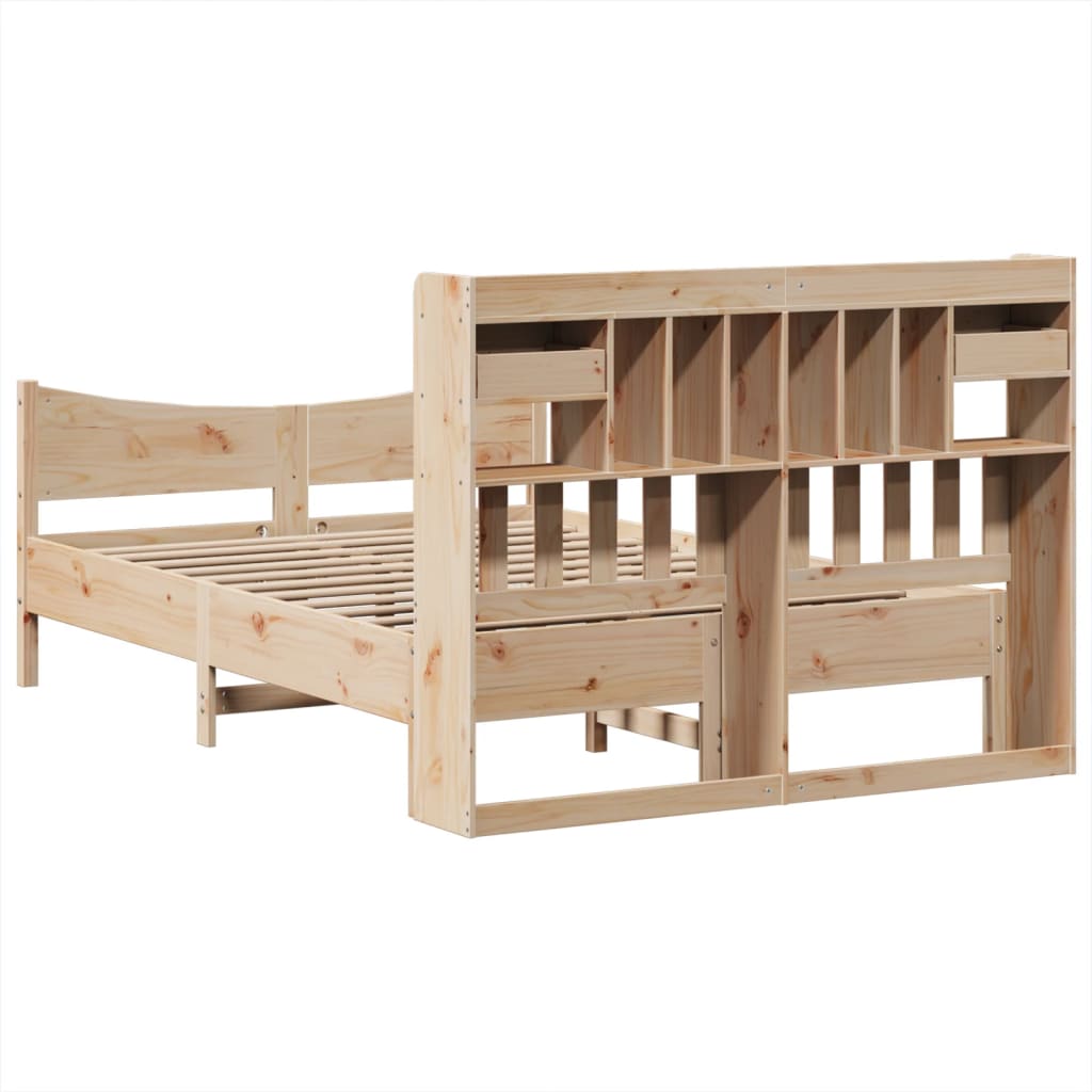 vidaXL Massivholzbett ohne Matratze 160x200 cm Kiefernholz