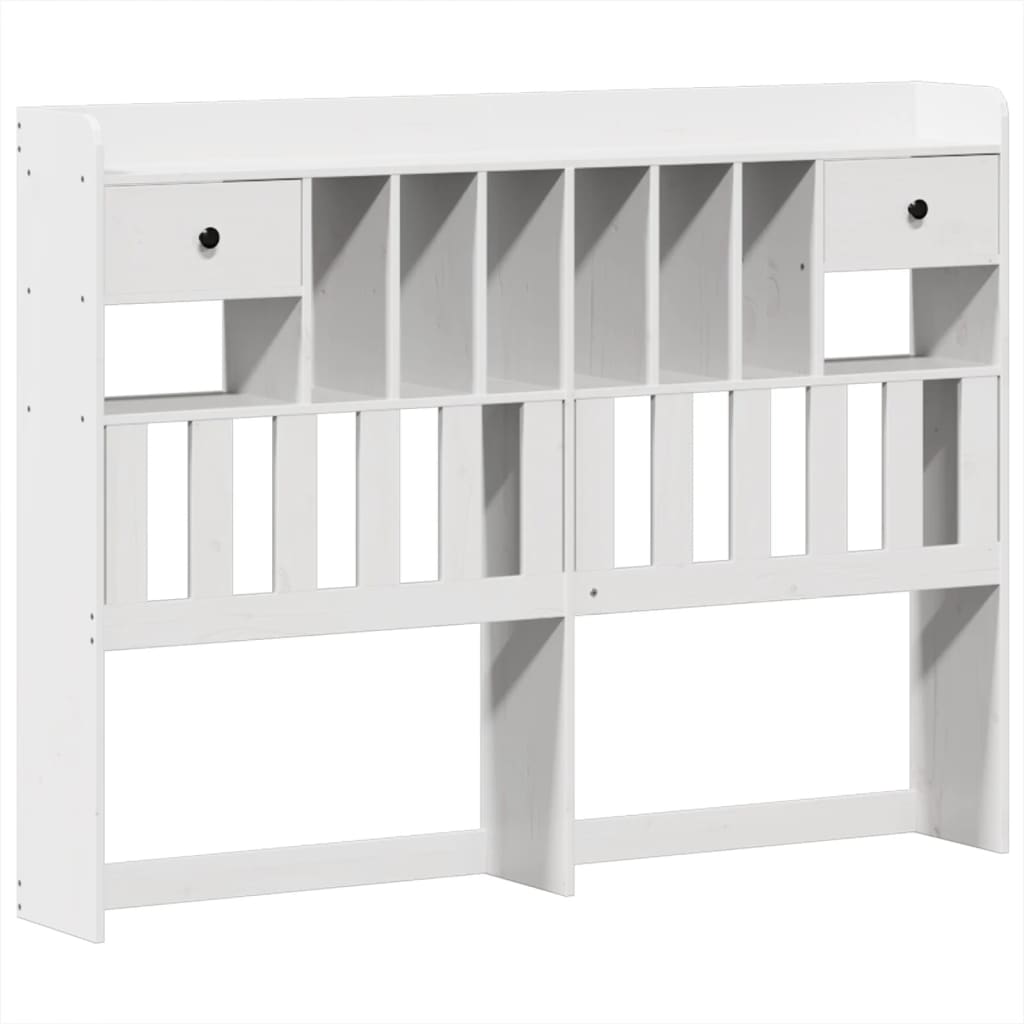 vidaXL Massivholzbett ohne Matratze Weiß 160x200 Kiefernholz