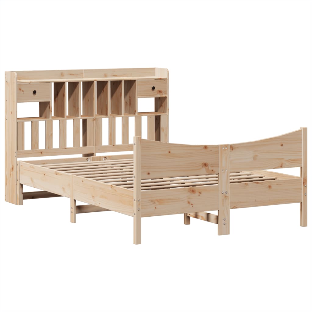 vidaXL Massivholzbett ohne Matratze 150x200 cm Kiefernholz