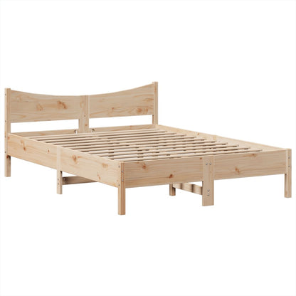 vidaXL Massivholzbett ohne Matratze 150x200 cm Kiefernholz