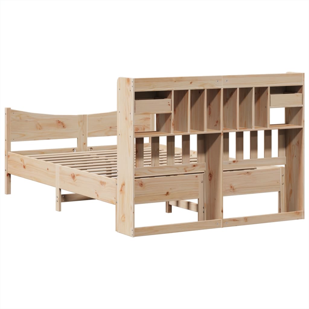 vidaXL Massivholzbett ohne Matratze 150x200 cm Kiefernholz
