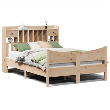 vidaXL Massivholzbett ohne Matratze 140x190 cm Kiefernholz