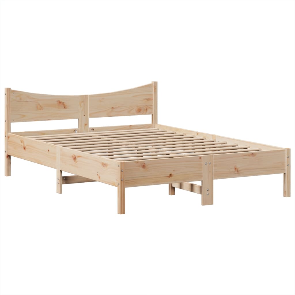 vidaXL Massivholzbett ohne Matratze 140x190 cm Kiefernholz