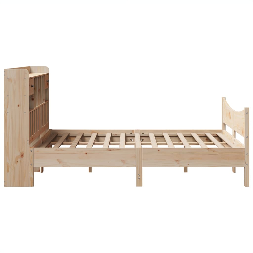 vidaXL Massivholzbett ohne Matratze 140x190 cm Kiefernholz