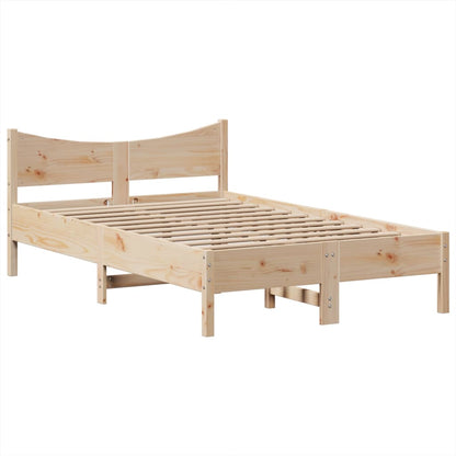 vidaXL Lit en bois massif sans matelas 135x190 cm Pin