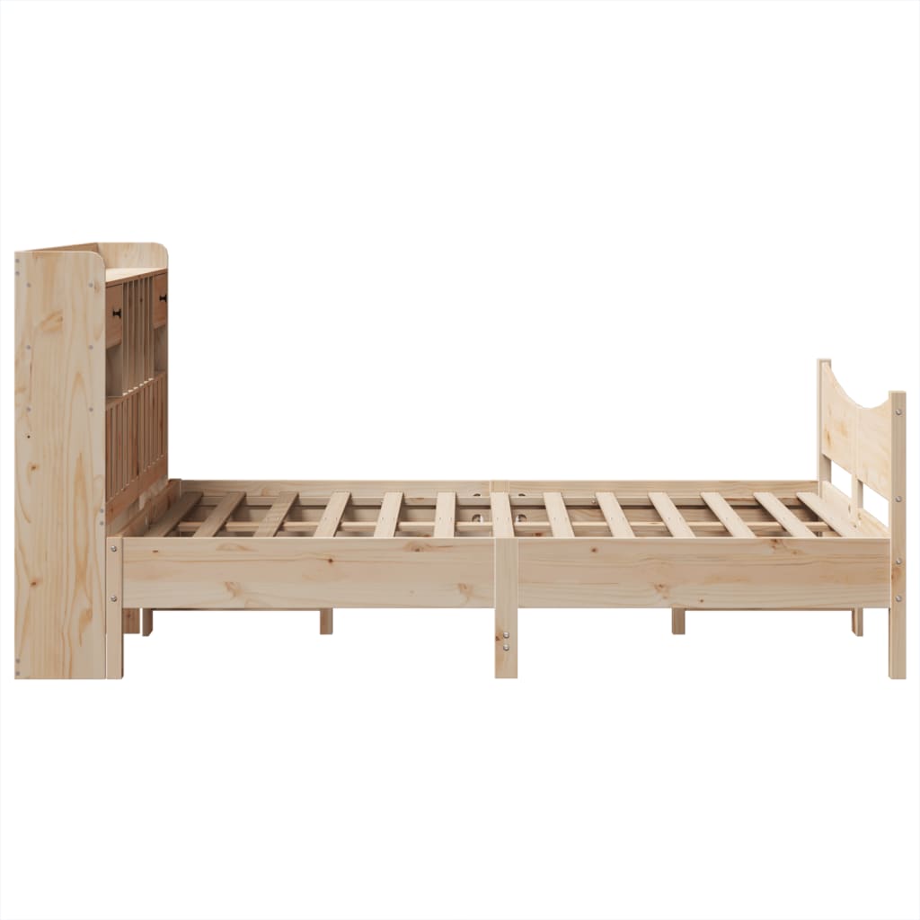 vidaXL Lit en bois massif sans matelas 135x190 cm Pin