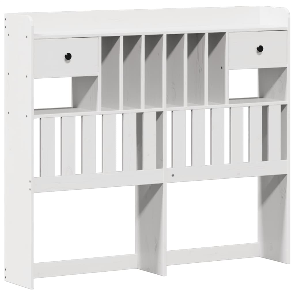 vidaXL Massivholzbett ohne Matratze Weiß 135x190 cm Kiefernholz