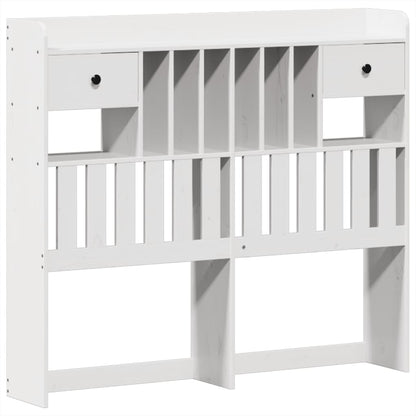 vidaXL Massivholzbett ohne Matratze Weiß 135x190 cm Kiefernholz